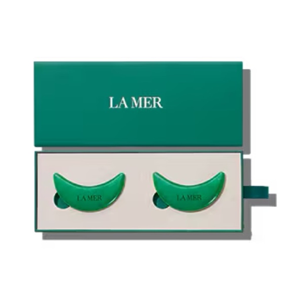 La Mer Reusable jade cooling eye mask Stone beauty tool Brand New in box! Green